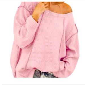 Bibi pale pink thermal top size large